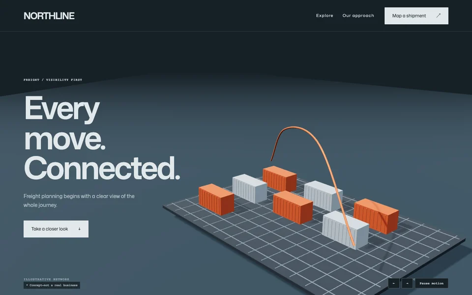 NORTHLINE website design concept
