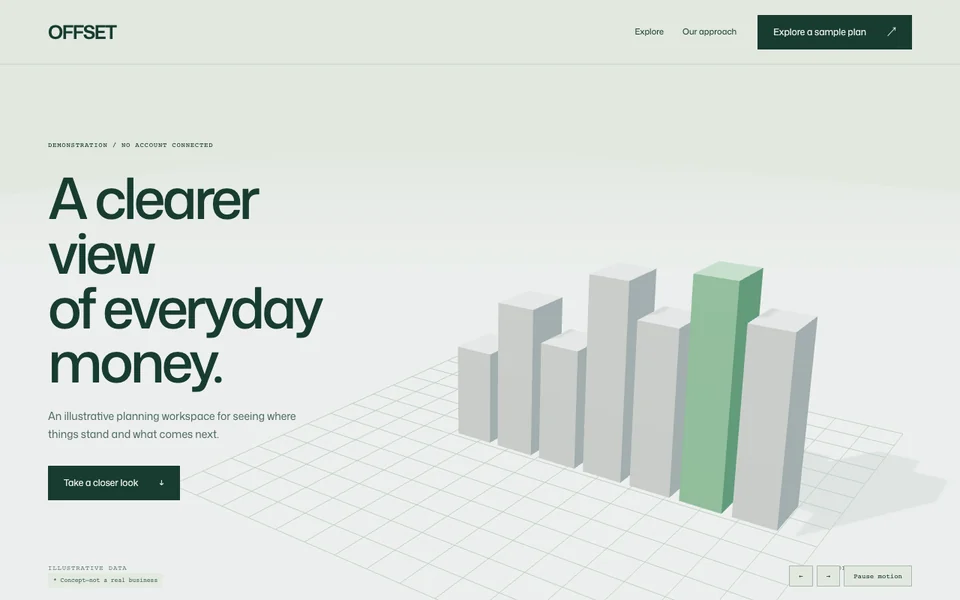 OFFSET website design concept